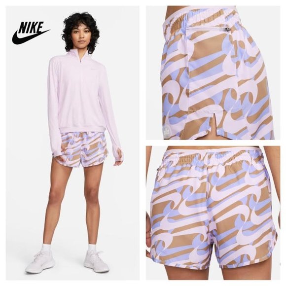 NWT $48 NIKE Women S Dri-FIT Icon Tempo Luxe Running Shorts w IPHONE ZIP POCKET - Picture 1 of 14